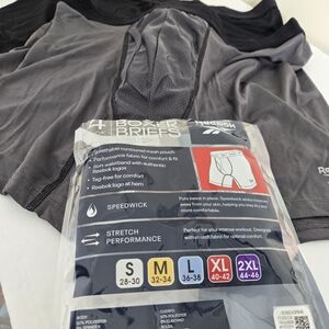 Reebok Men's Dark Gray/ Black Boxer Briefs XL 2 Pair New Training